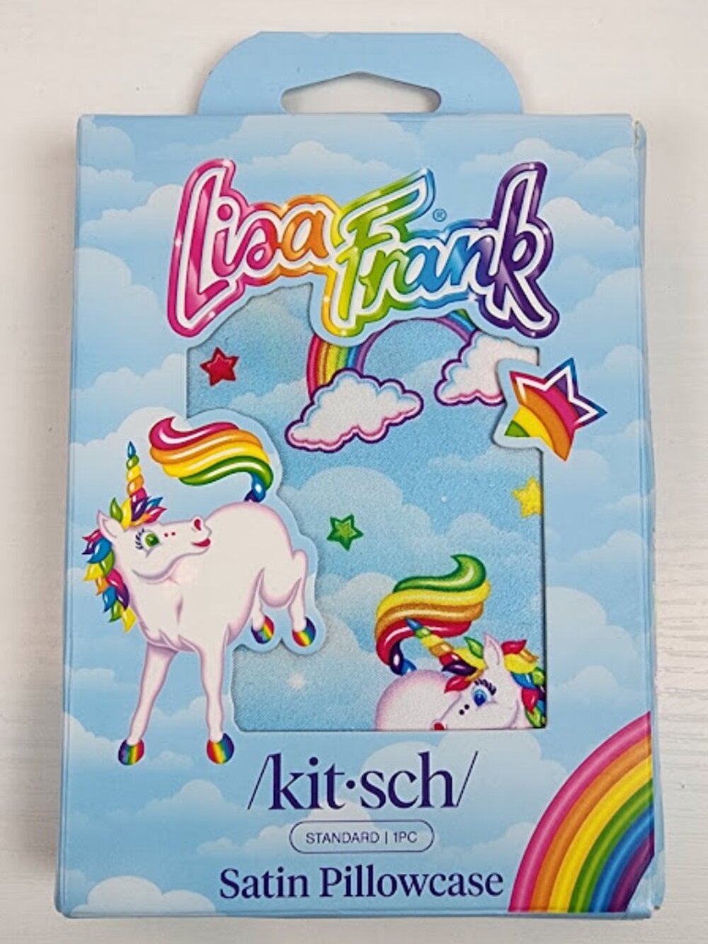 Lisa Frank x Kitsch Blue Markie Unicorn Standard Pillowcase NEW